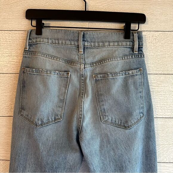 FRAME Denim Le Sylvie Kick Boot Distressed Paint Splatter Stunt Jean Size 27 - Picture 9 of 10